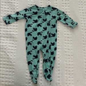 Harper Canyon Mint Onesie with Adorable Wooly mammoth print